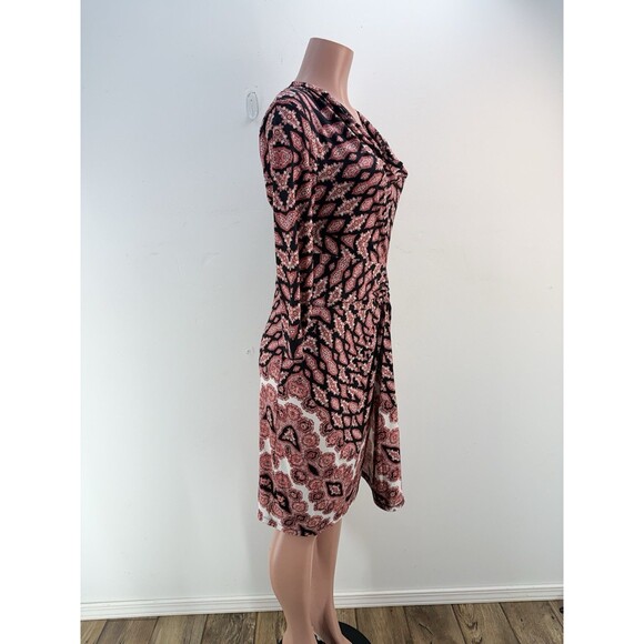 NWT Antonio Melani Wrap Dress Size M 3/4 Sleeves Black - Picture 2 of 13